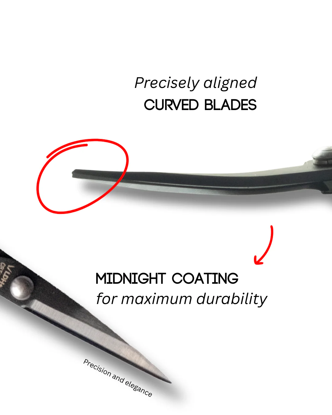 4.75" Midnight Edition Curved Blade Scissors - Image 4